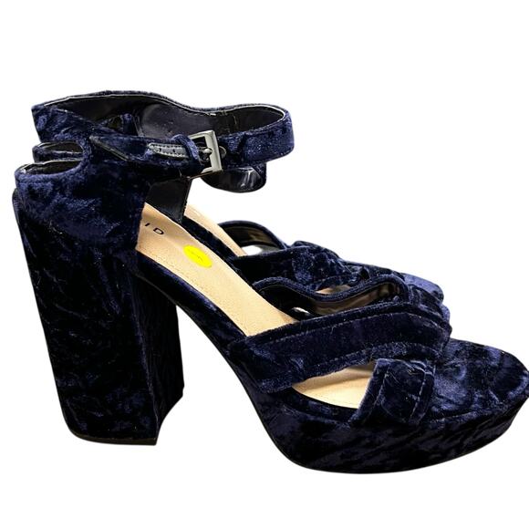 TORRID crushed purple velvet 70s block heel platform pumps NWOT Sz 11 - Picture 5 of 13